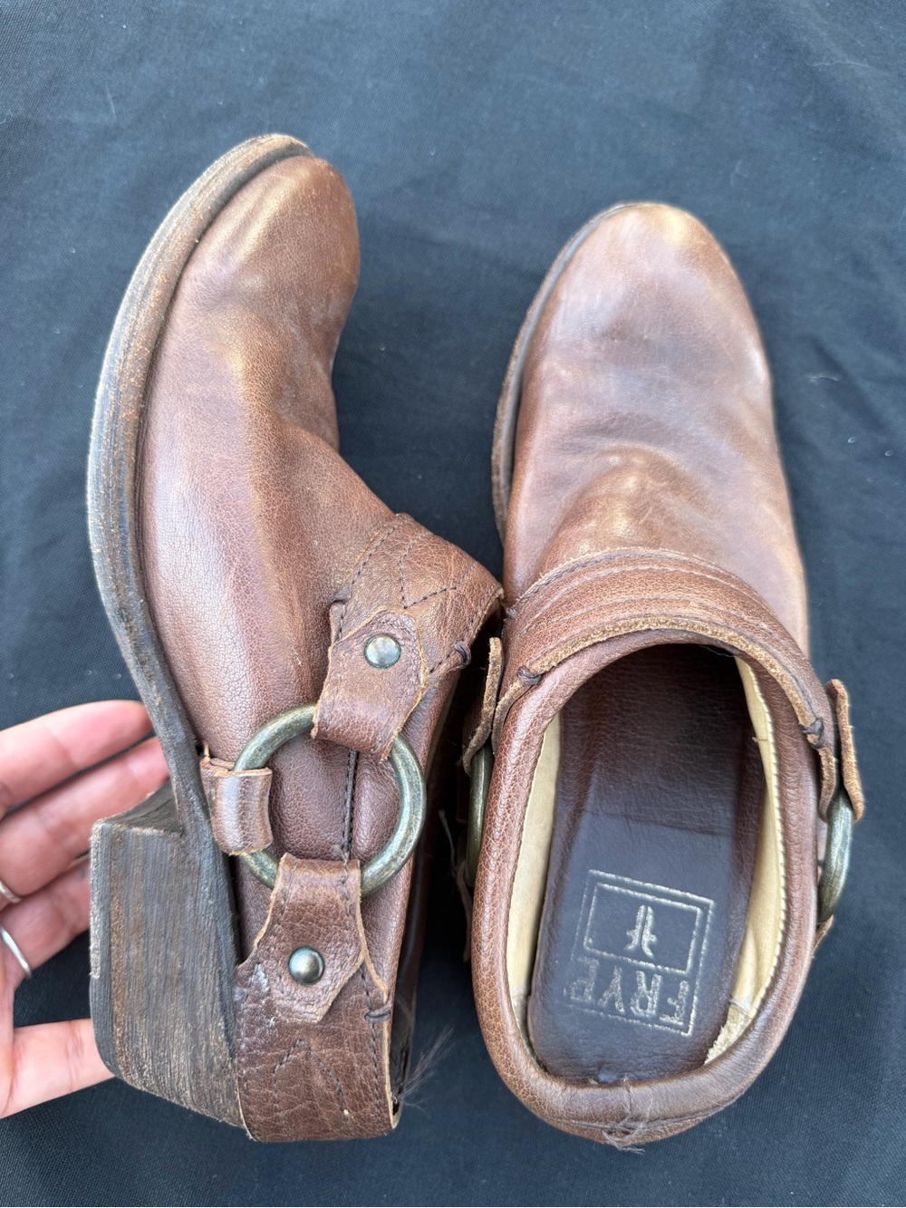 FRYE Brown Leather Harness Bootie Women’s Size 6